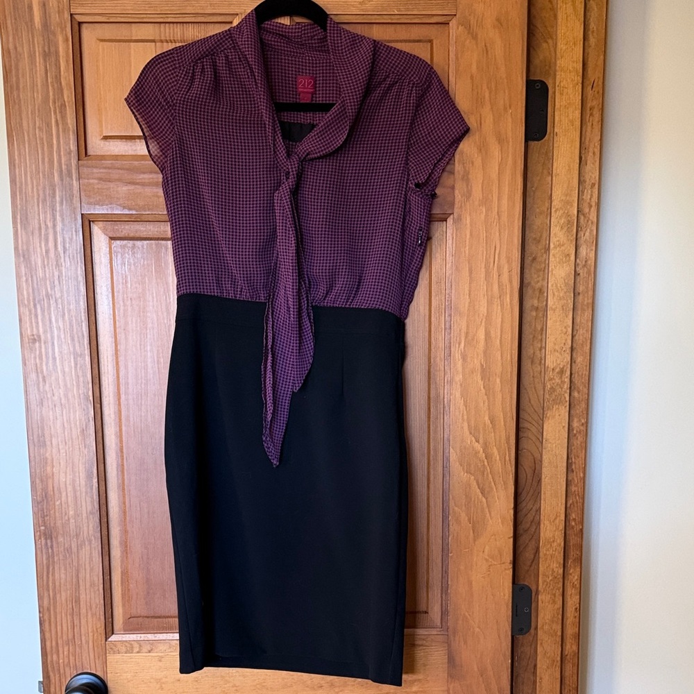 Purple and Black retro style pencil Dress